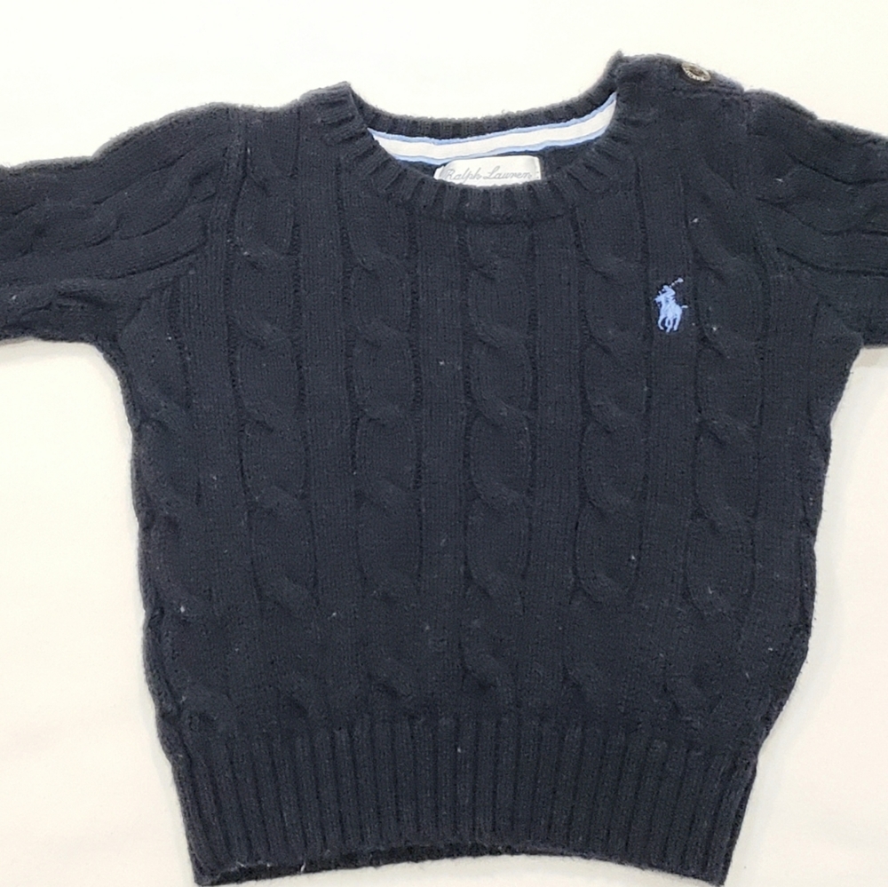 Baby Ralph Lauren Polo Navy Blue Sweater - 6Months